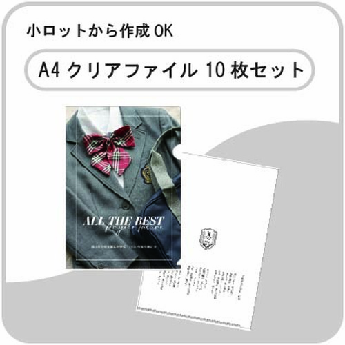 A4クリアファイル10枚セット【A4CF-ZW】